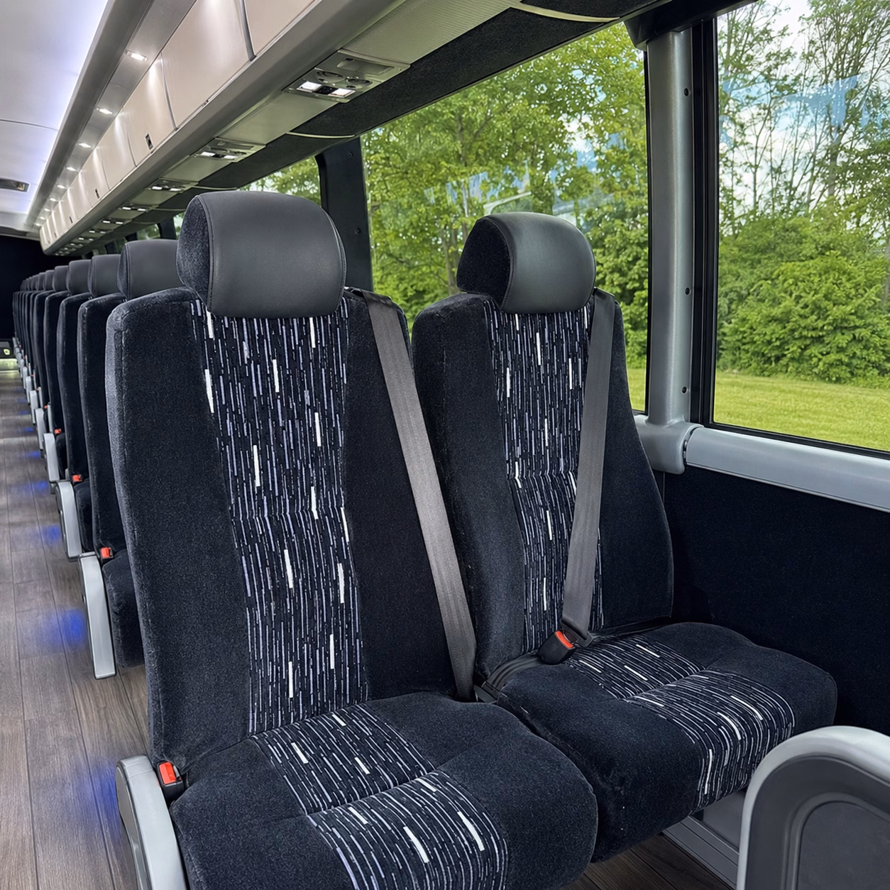 surprise charter bus interior