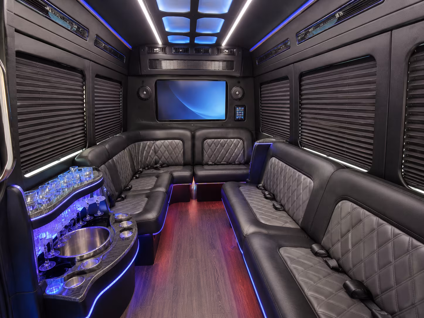surprise party bus interior